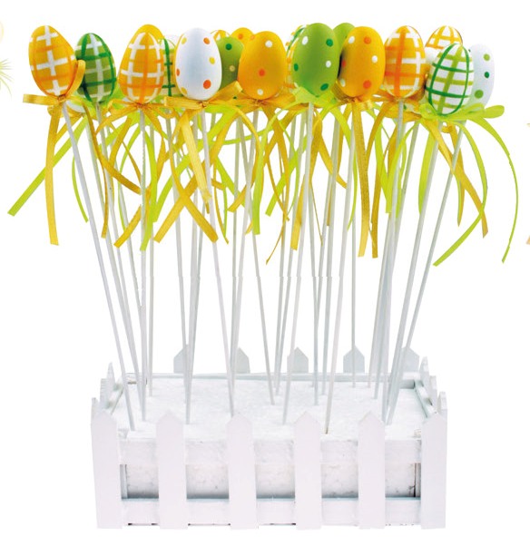 Fotografie Vajíčko dřevěné zápich 3 cm + špejle