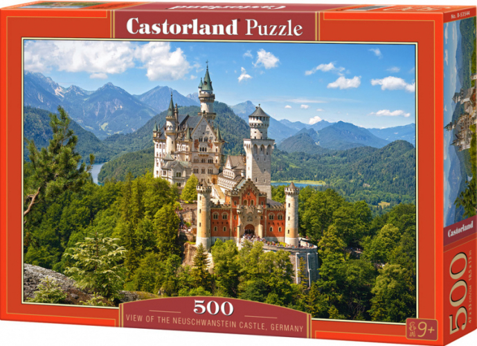 Puzzle Castorland 500 dílků - Výhled na Neuschwanstein, Německo