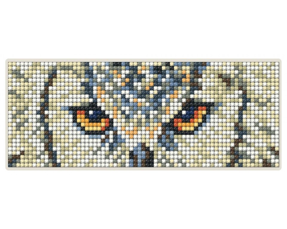 Diamantové malování 17x6,8cm, magnet - SOVA