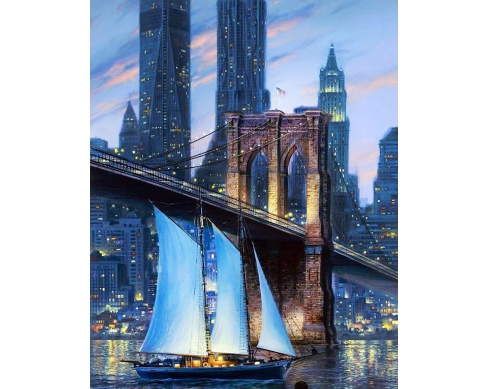 Diamantové malování 48x38cm BROOKLINSKÝ MOST