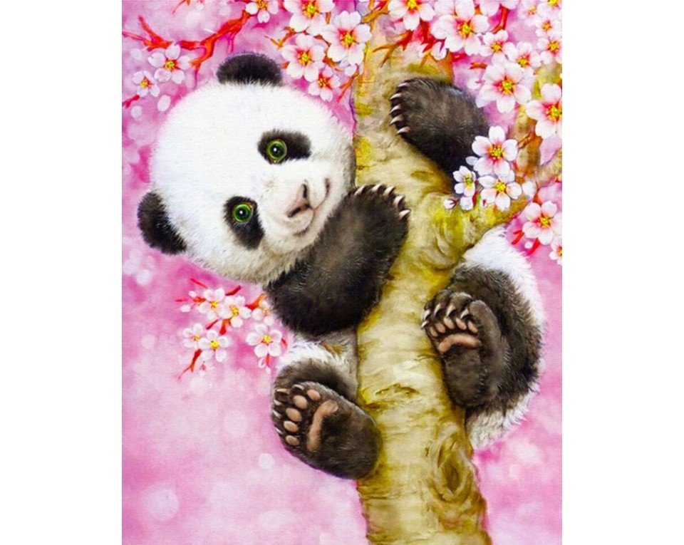 Diamantové malování 17x21cm ROZTOMILÁ PANDA