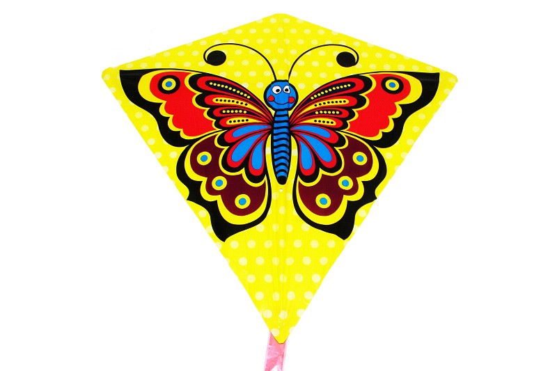 Fotografie Drak létající motýl plast 68x73cm v sáčku