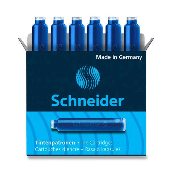 Fotografie Inkoustové bombičky Schneider, 6 ks modré Schneider A49:0025_6603000