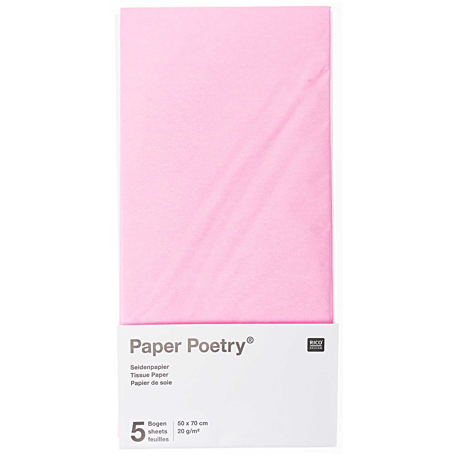 Hedvábný papír 50x70cm, 5ks, růže