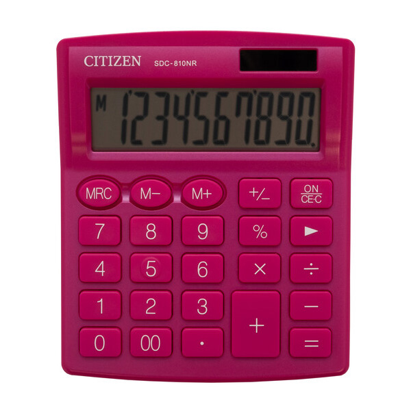 Stolní kalkulátor Citizen SDC810 - růžový