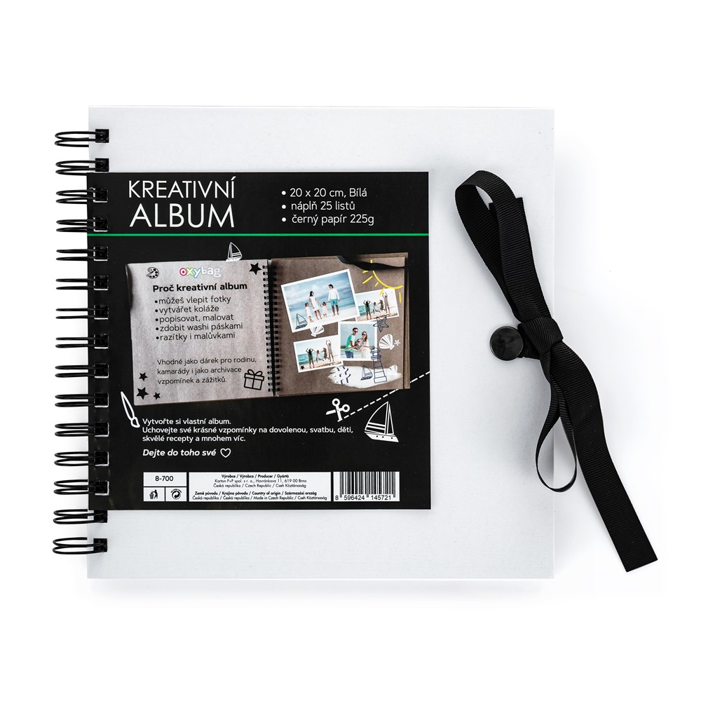 Fotografie Kreativní album 20,5 x 20,5 cm bílá 8-700