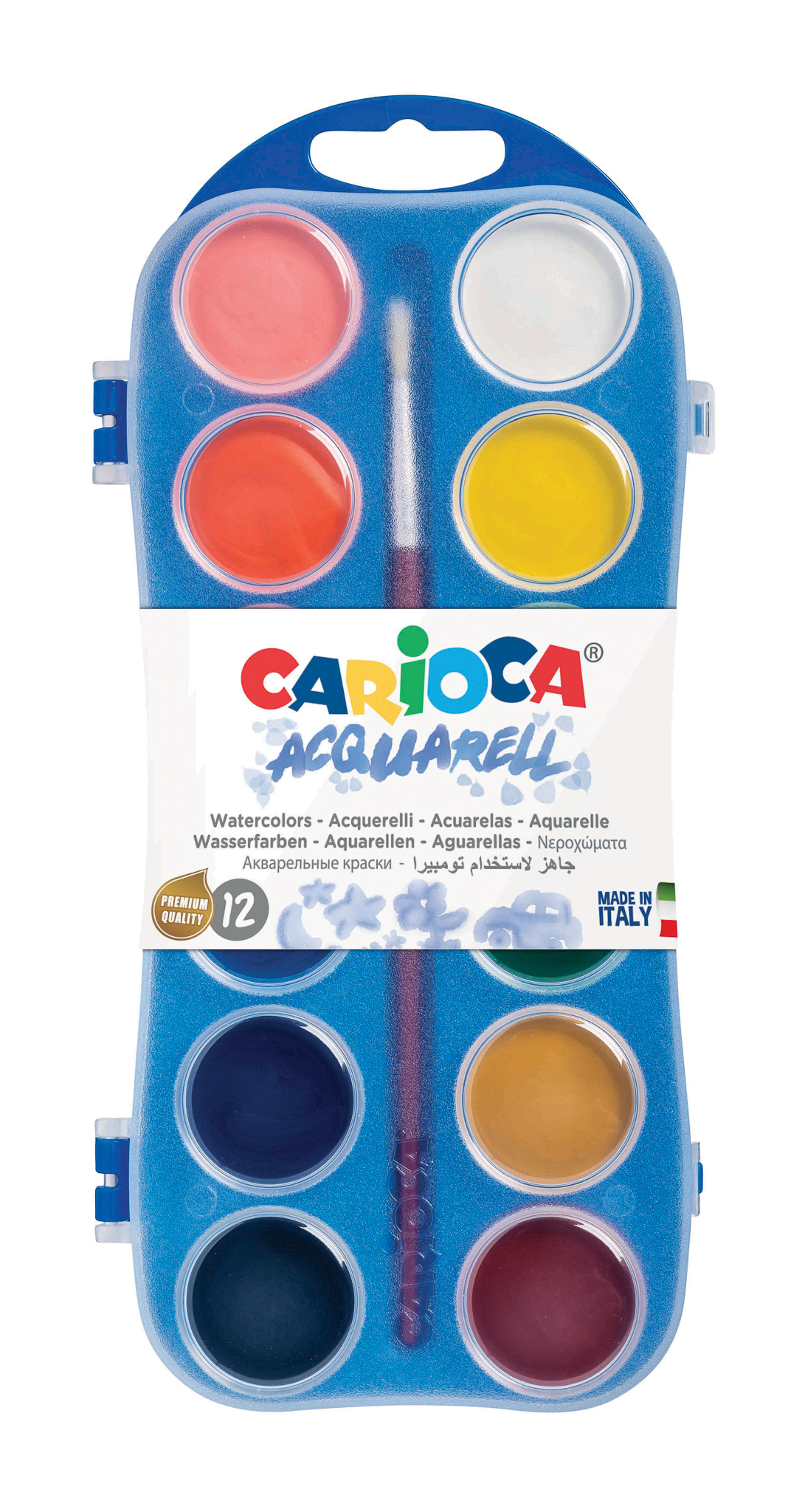 Fotografie Vodové barvy CARIOCA 30mm 12 barev