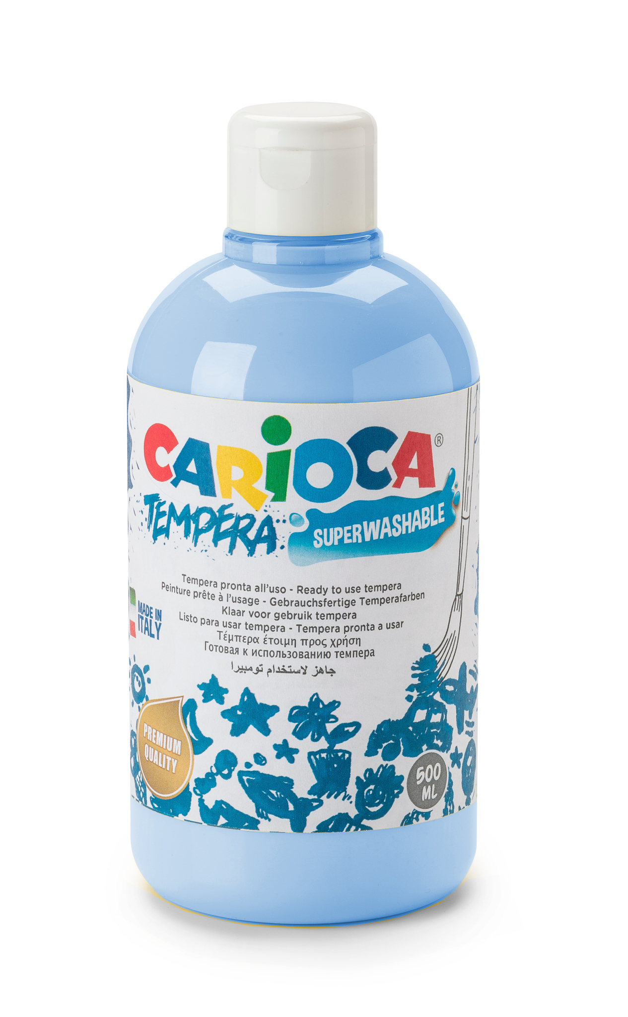 Fotografie Tempera CARIOCA 500ml - Světle modrá