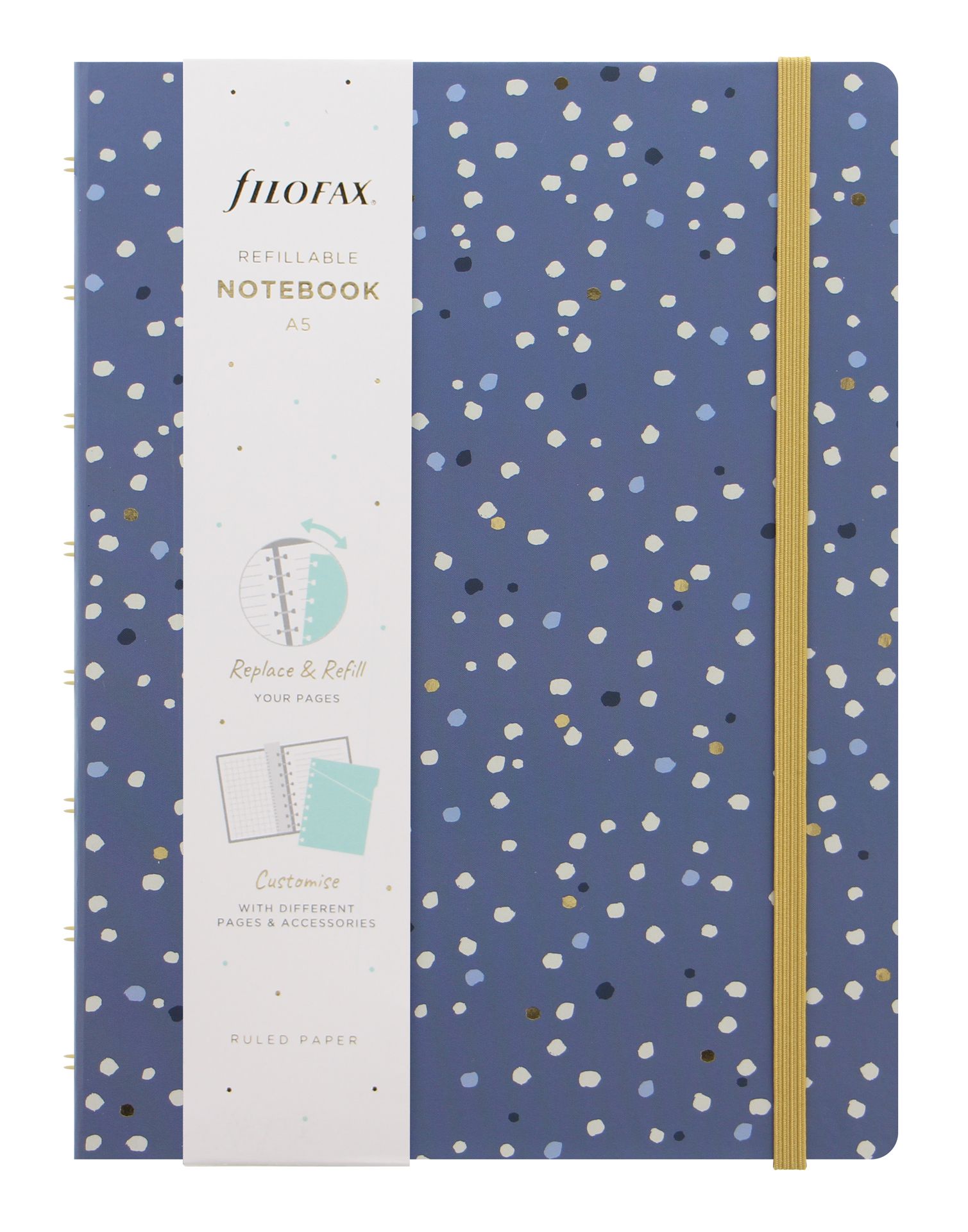 Filofax Notebook Indigo A5, Snow