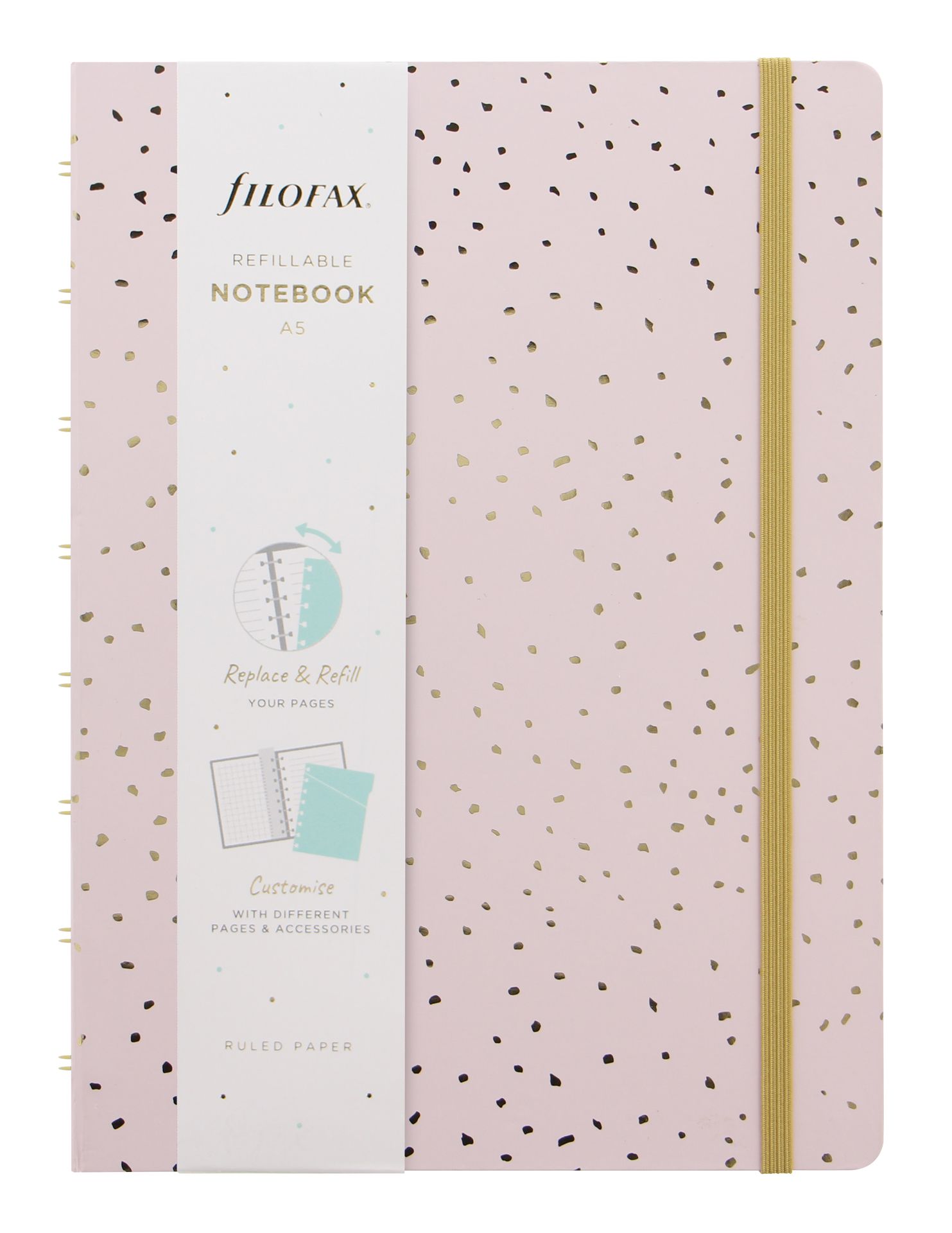 Filofax Notebook Confetti A5, Rose Quartz