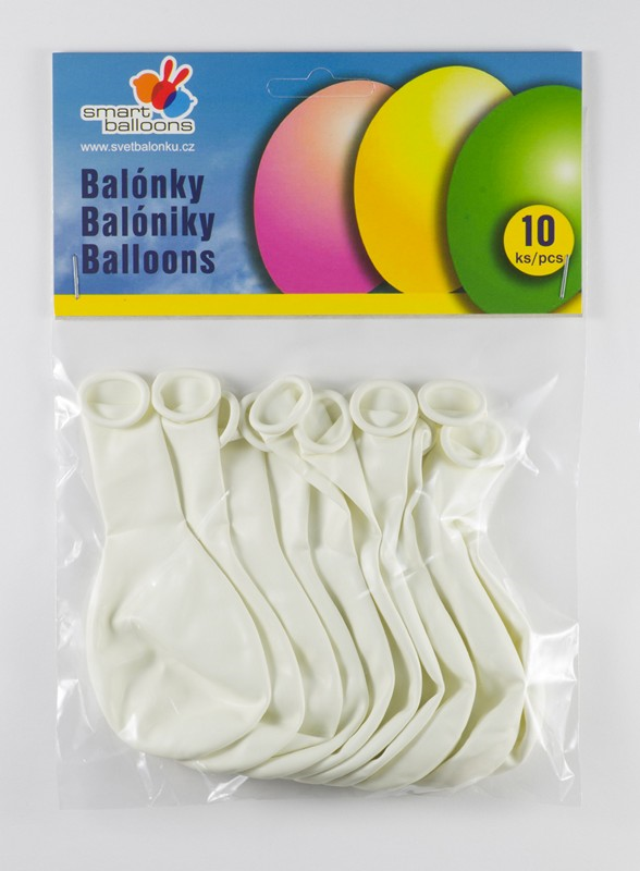 OB balónky GM90 - 10ks, bílé