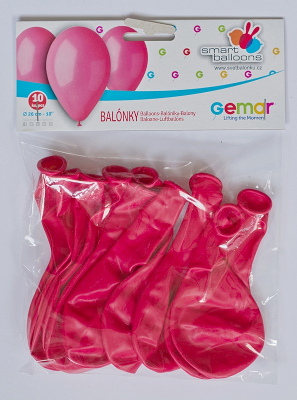 OB balónky GM90 - 10ks, červené