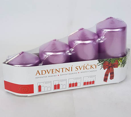 Y-Ván.svička válec schody 4ks, metal fial.sv.