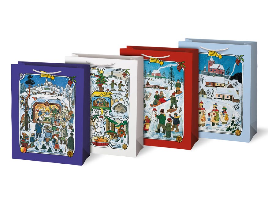 Fotografie taška vánoční L LADA mix č.1 (260x340x140) 5250658