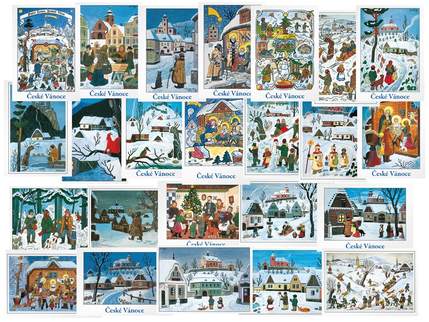 Fotografie pohlednice vánoční Josef Lada (50) 1170111