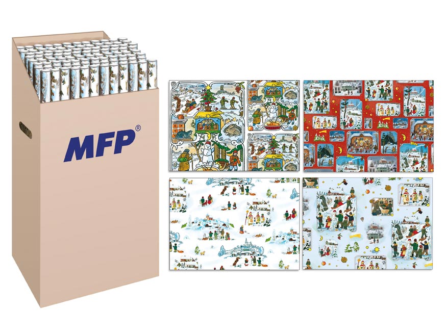 Fotografie MFP 5811132 balící papír vánoční role klasik LADA 2x100x70