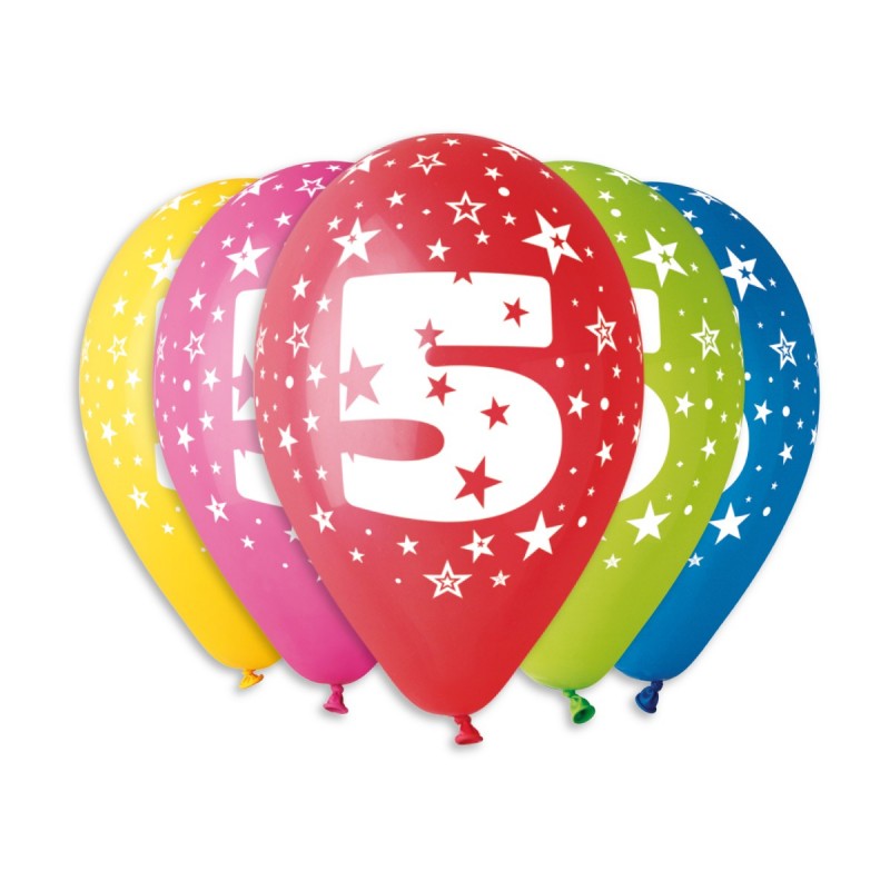 OB balónky GS110 "5" (5ks)