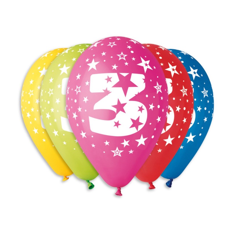 OB balónky GS110 "3" 5ks