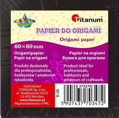Barevné papíry na origami, 6x6cm