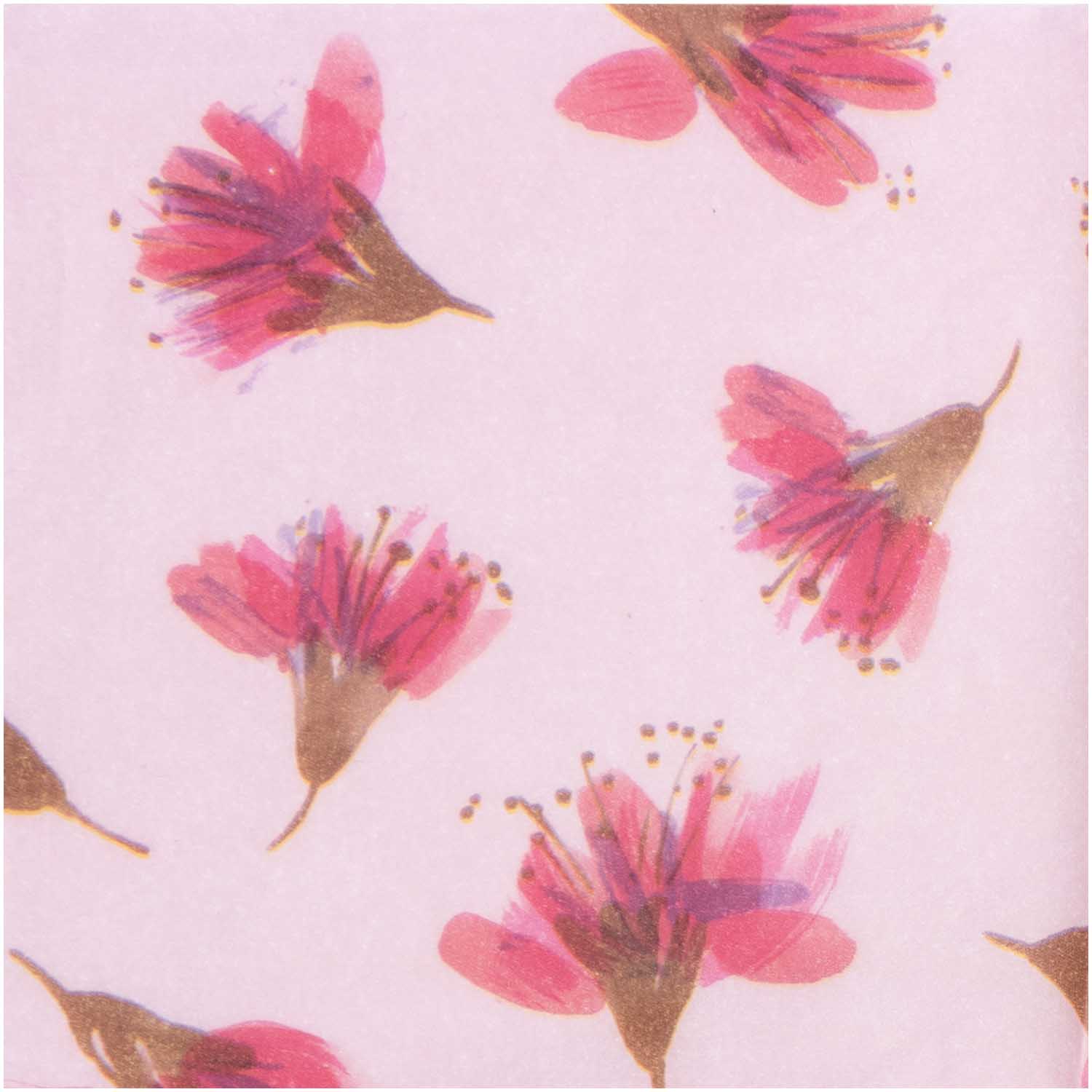 Fotografie Hevábný papír 50x70cm, 5ks, květy