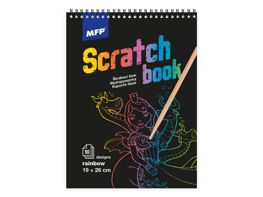 Škrabací obrázek blok 26x19cm 10l mix/duha 1032110