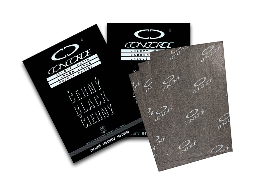 Fotografie Uhlový papír CONCORDE A4, 25 listů, černá AH11420