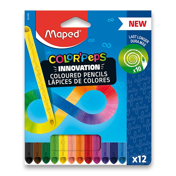 Pastelky MAPED Color´Peps INFINITY - 12 barev