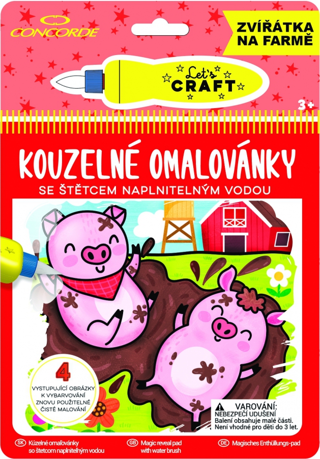 Kouzelné omalovánky CONCORDE, Zvířátka na farmě A455