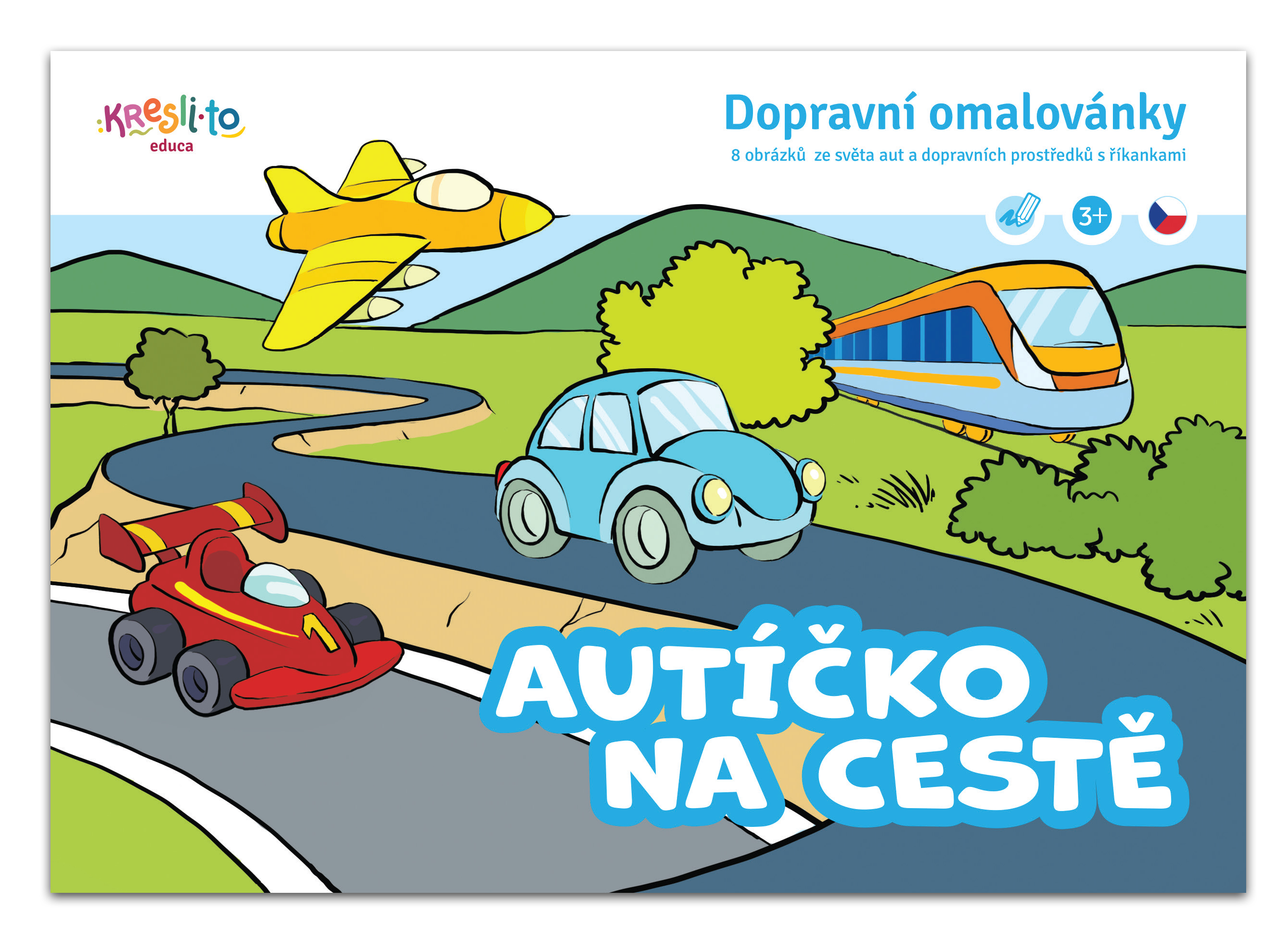 Autíčko na cestě - Omalovánky A5