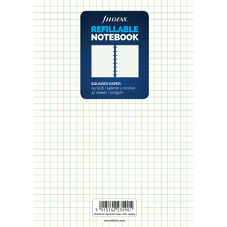 Fotografie Filofax Notebook, náplň A5, papír čtverečkovaný