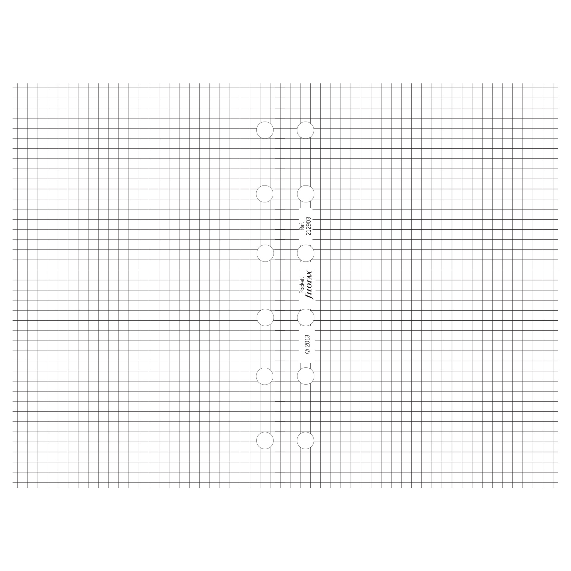 Fotografie Filofax náplň kapesní, papír bílý čtverečkovaný