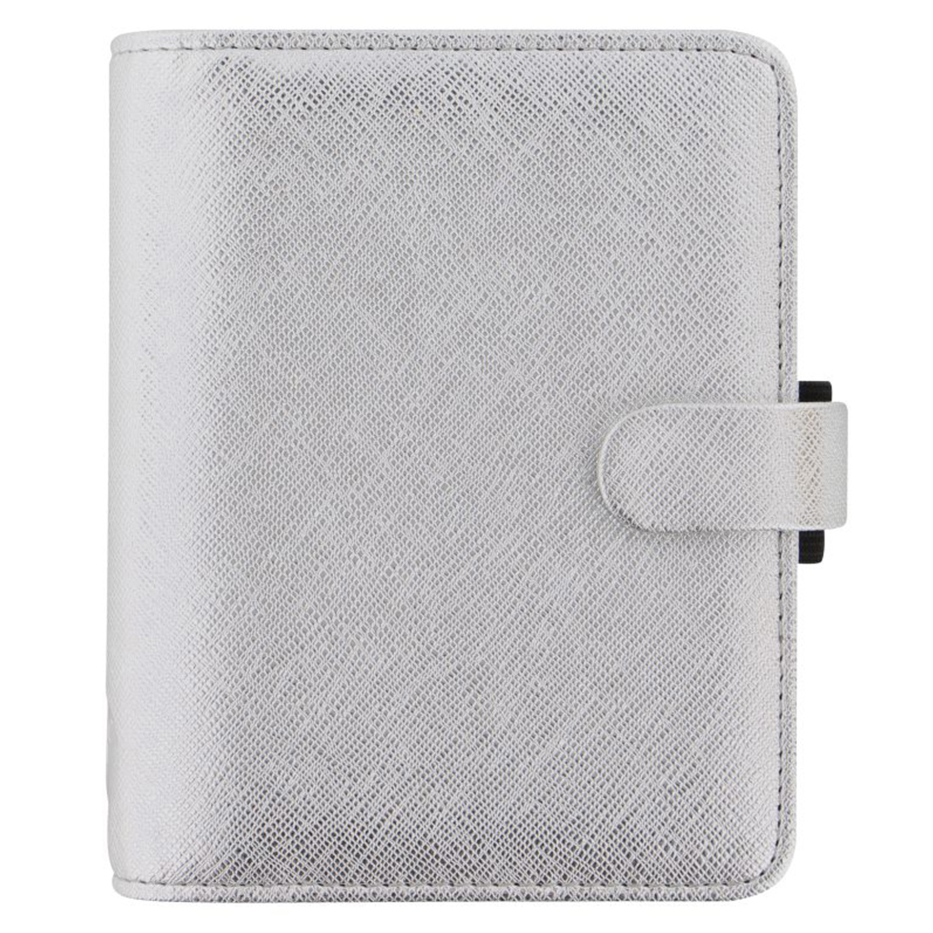 Filofax diář Saffiano, Metallic, Kapesní, silver