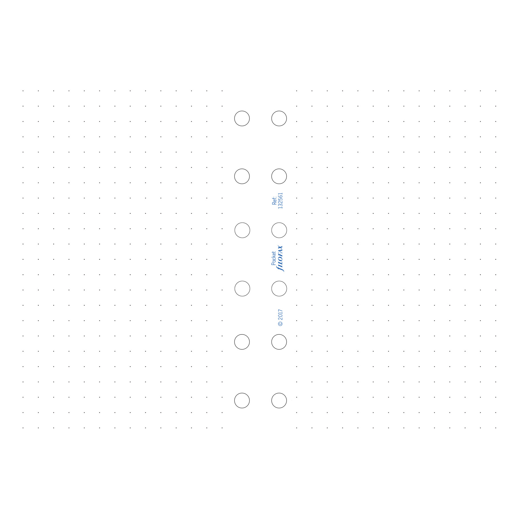 Fotografie Filofax náplń kapesní, papír bílý tečkovaný