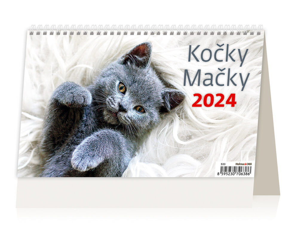 Stolní kalendář Kočky 2024