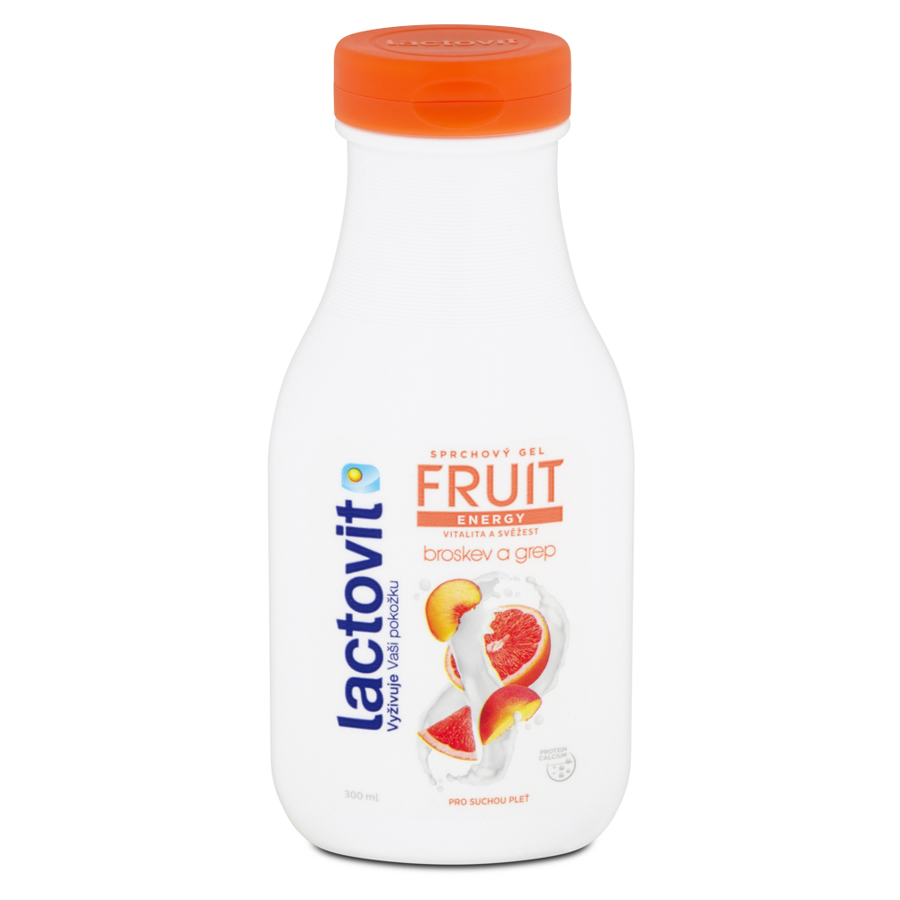 Lactovit Lactourea - sprchový gel Fruit Energy, broskev a grep, 300 ml