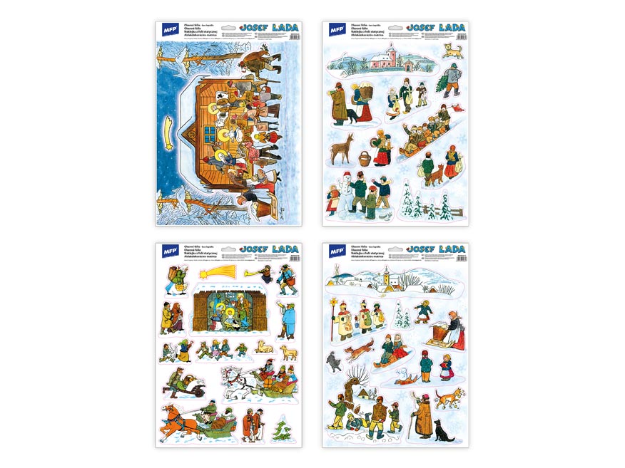 Okenní fólie Vánoce Josef Lada VA019 8885838