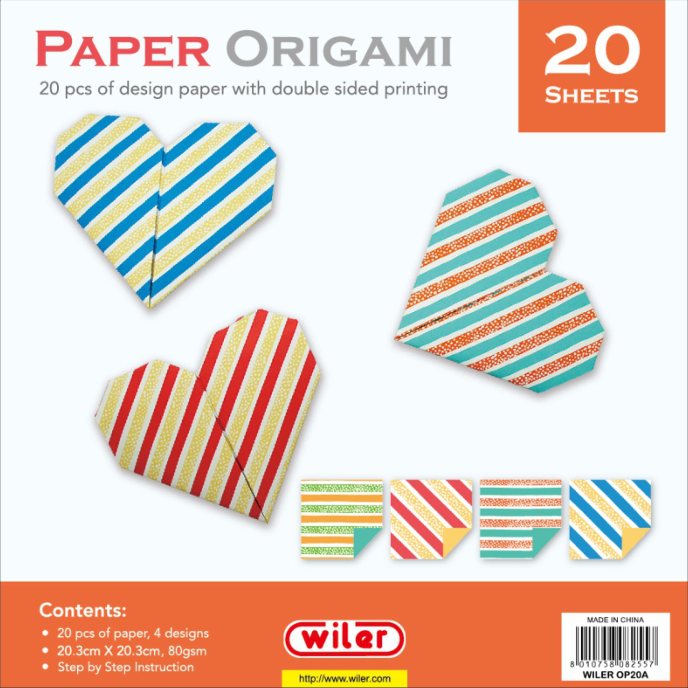 Fotografie Origami papír,20,3x20,3cm 20ks/80g OP20A