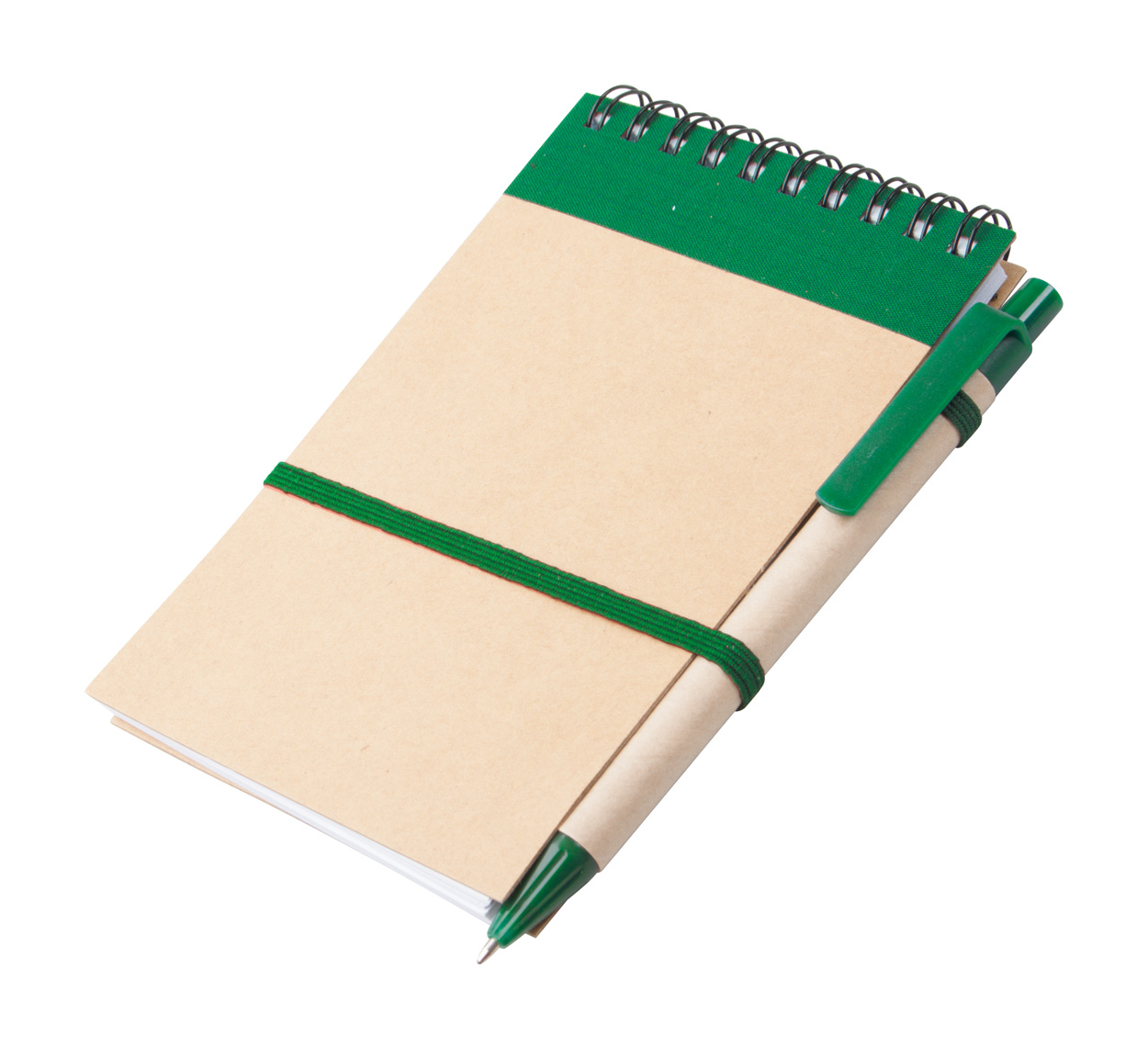 Blok z recyklovaného papíru ECOCARD - zelený