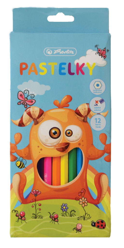 Pastelky Herlitz barevné příšerka, 12 ks