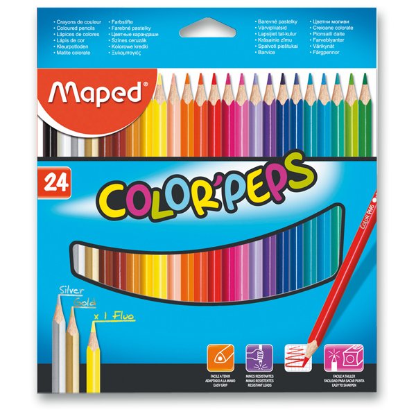 Pastelky ColorPeps MAPED trojboké 24 ks
