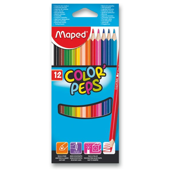 Pastelky ColorPeps MAPED trojboké 12 ks