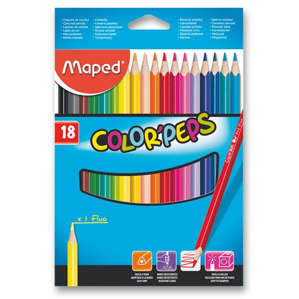Pastelky ColorPeps MAPED trojboké 18 ks