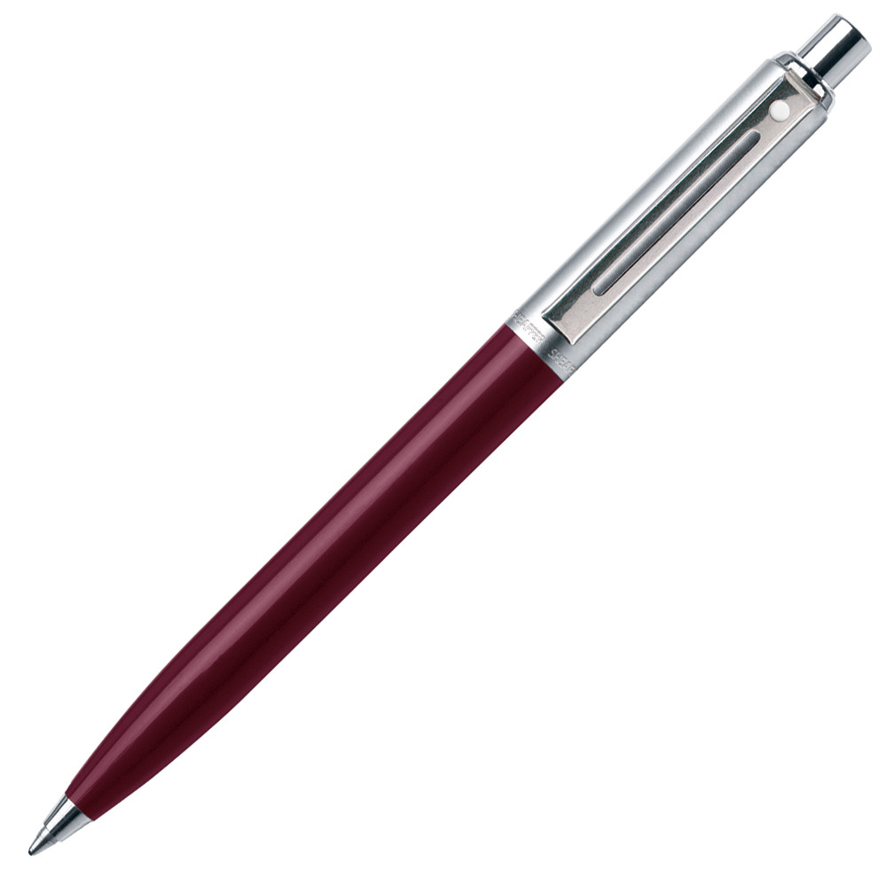 Kuličkové pero Sheaffer Sentinel - brush chrome/ burgundy barrel