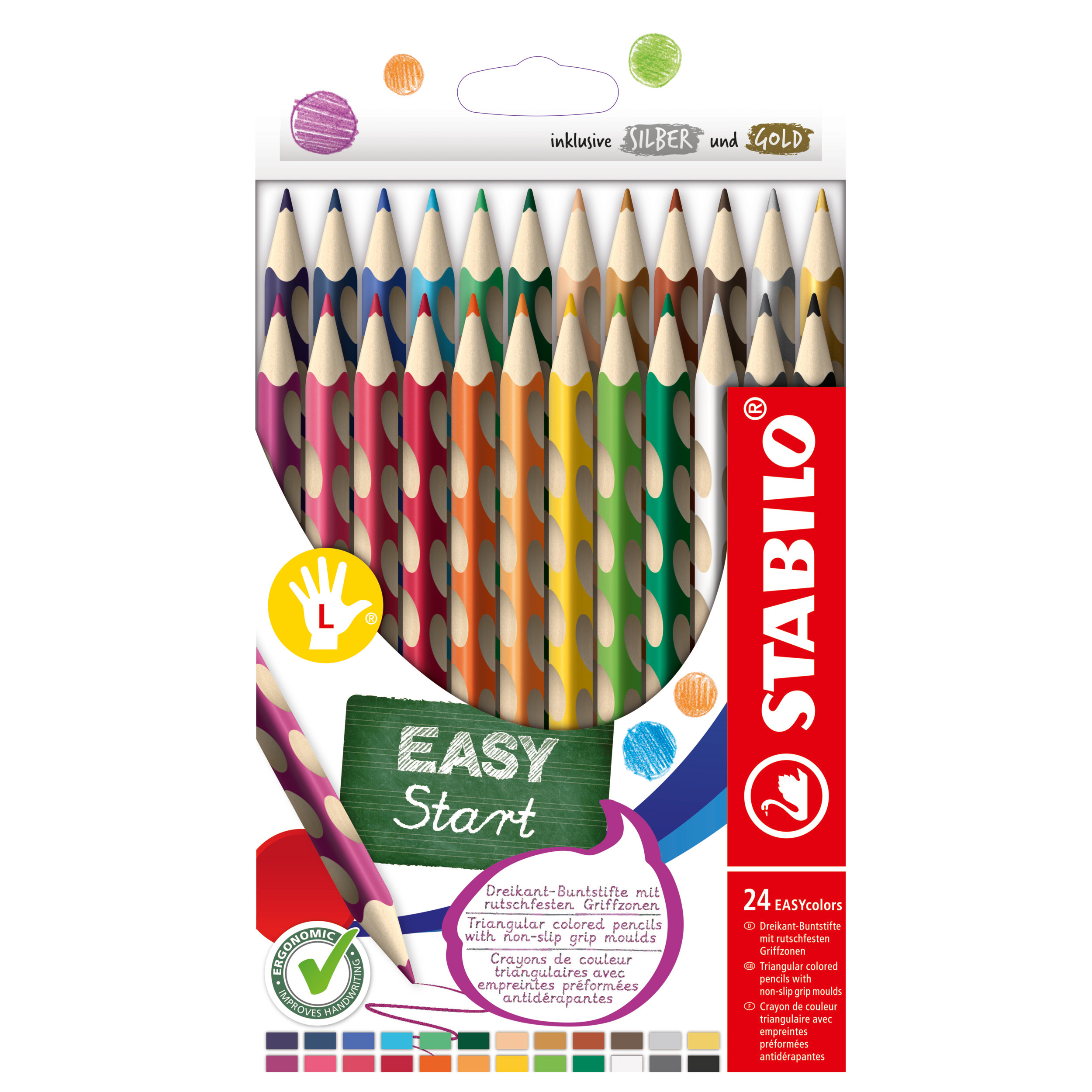 Pastelky STABILO EASY colors L 24ks