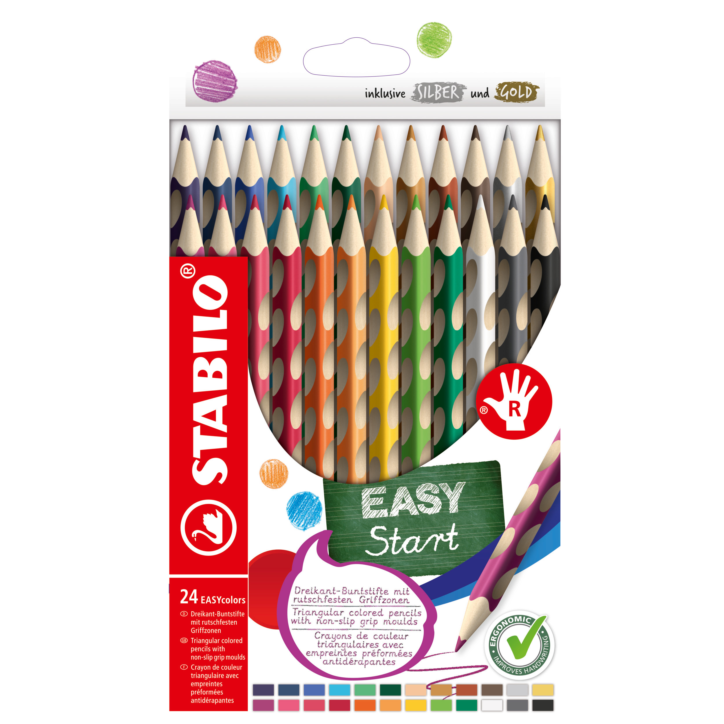 Pastelky STABILO EASY colors R 24ks