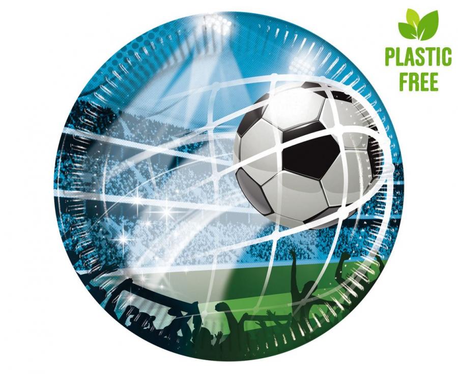 Fotbaloví fanoušci (nová generace) papírové talíře 20 cm, 8 ks. (bez plastů)