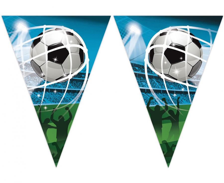 Girlanda Banner fotbalových fanoušků, vlajky (papír FSC) 230cm