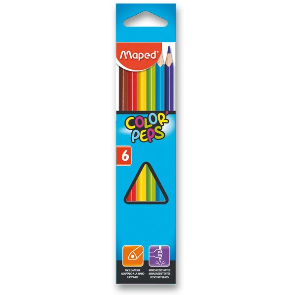 Pastelky ColorPeps MAPED trojboké 6ks