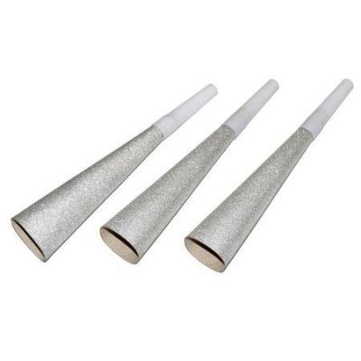 Fotografie Párty trumpetky stříbrné 6ks WIKY