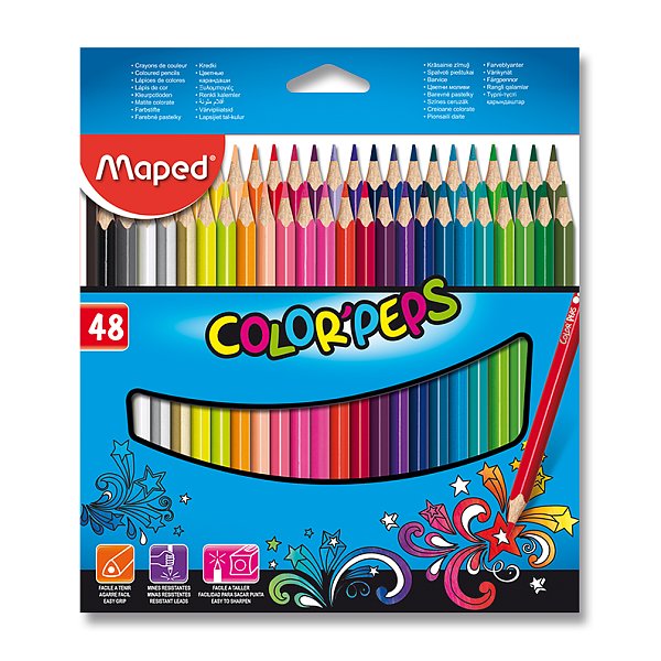 Pastelky ColorPeps MAPED trojboké 48 ks